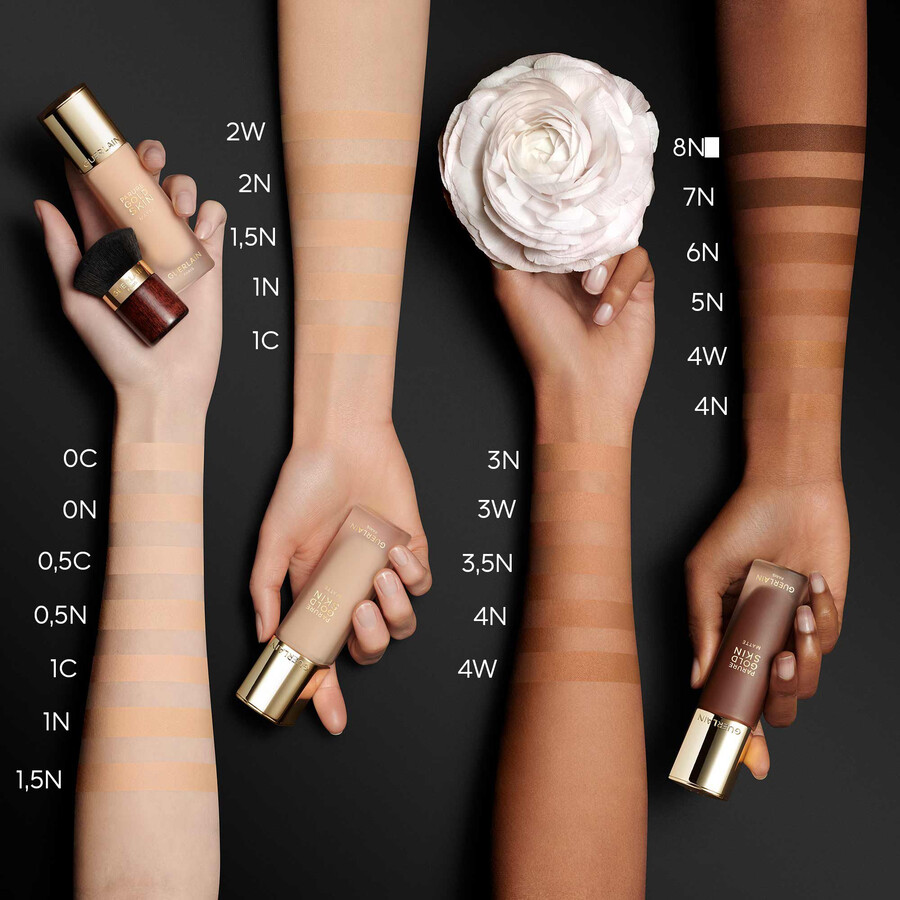 parure gold skin matte ⋅ base de maquillaje de alta perfecciÓn sin transferencia - 24 horas de cuidado y duraciÓn ⋅ guerlain